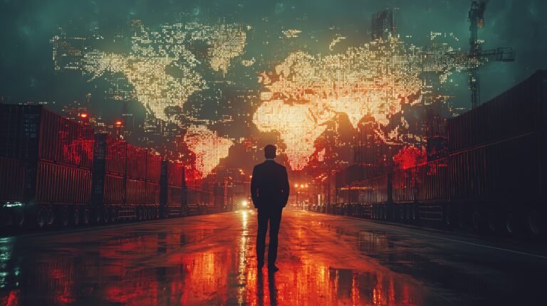 silueta-em-frente-a-exibicao-iluminada-mapa-geografico-mundo